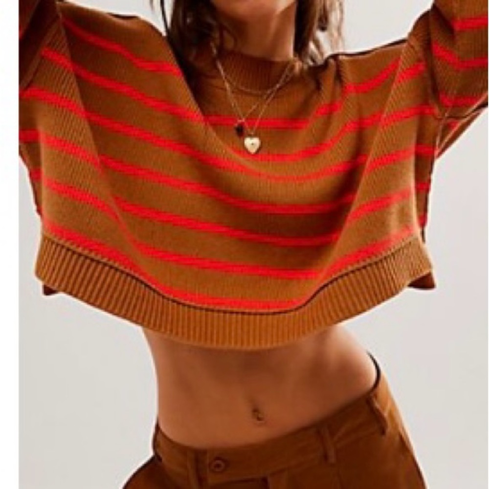 Free People Easy Street Cropped Pullover XS - like new